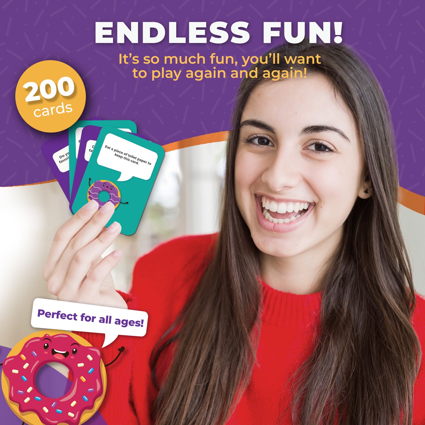 Do or Donut - Fun Family Game Night - Playing Cards for Kids and Adults, Ages 8 and Up, 3-8 Players, 30 min